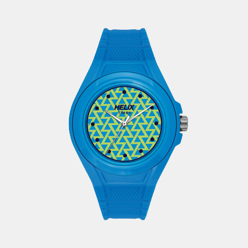 Helix Round Blue Analog watch