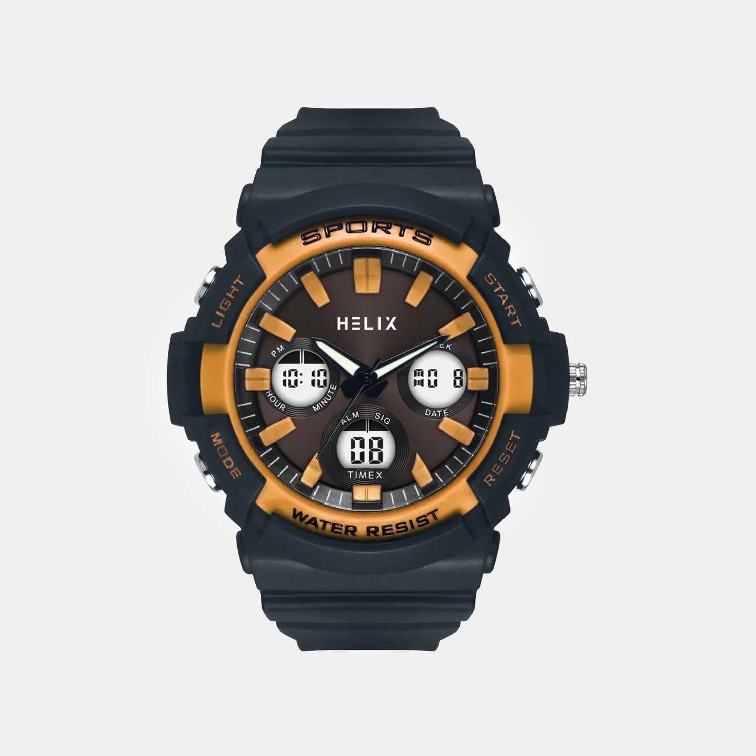 Men Quartz Black Dial Analog-Digital Resin Watch TWESK4501T
