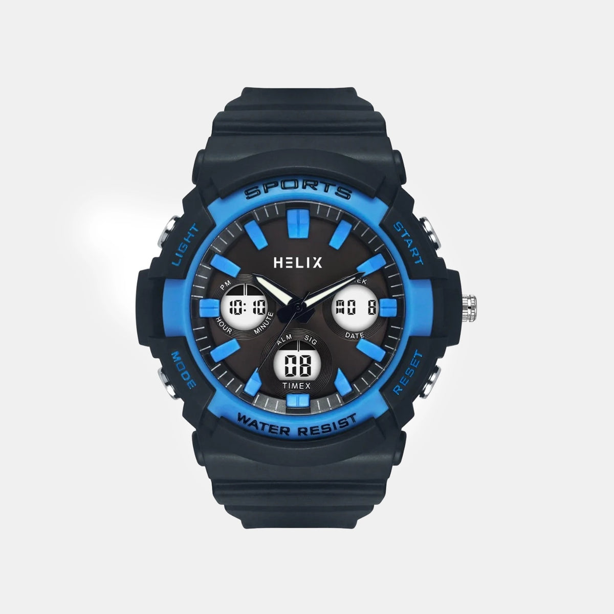 Men Quartz Grey Dial Analog-Digital Resin Watch TWESK4502T