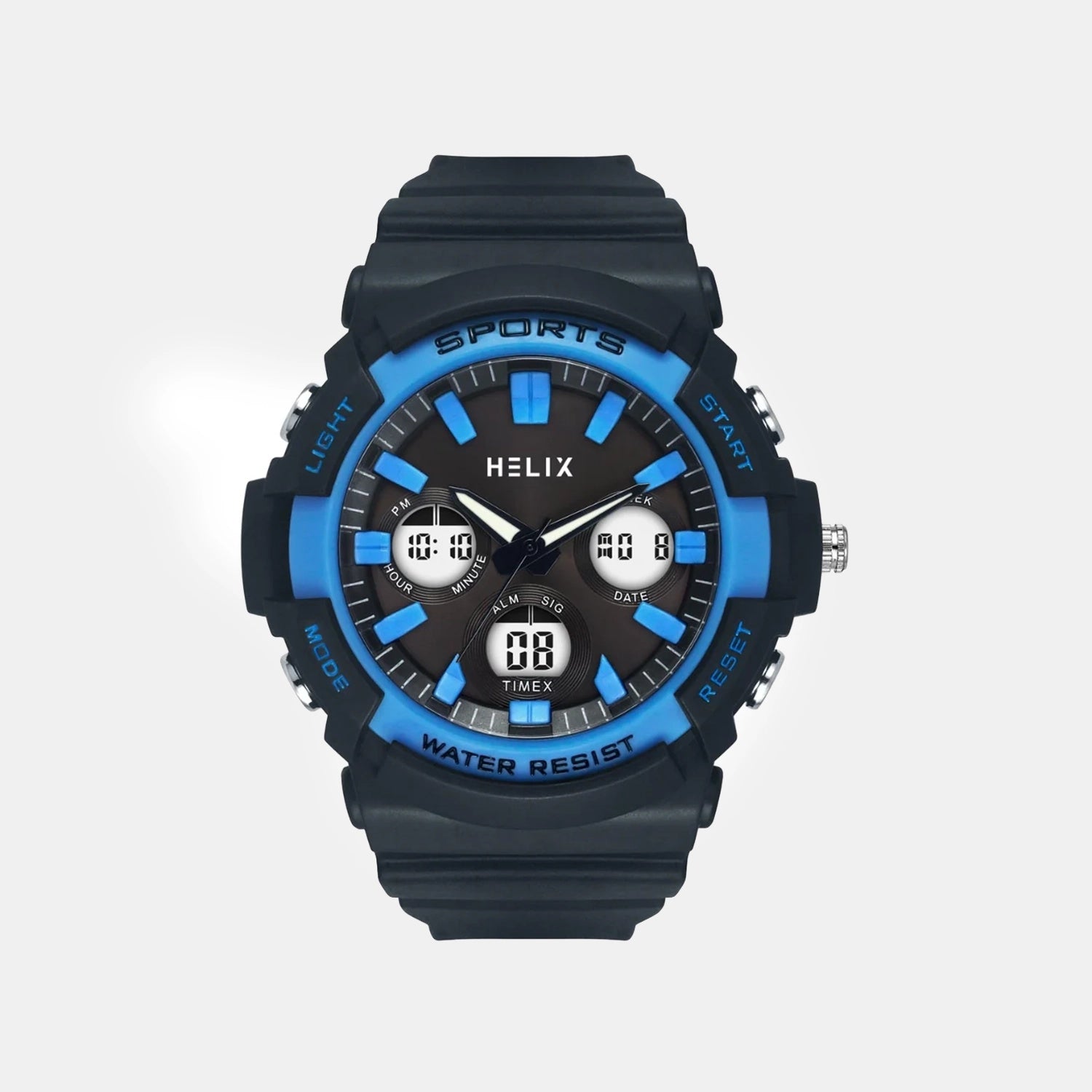 Men Quartz Grey Dial Analog-Digital Resin Watch TWESK4502T