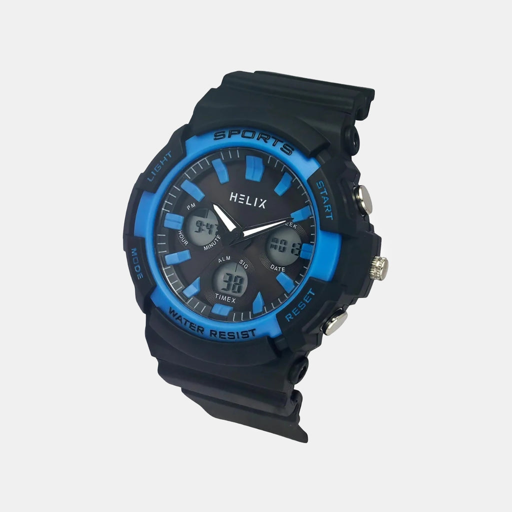 Men Quartz Grey Dial Analog-Digital Resin Watch TWESK4502T