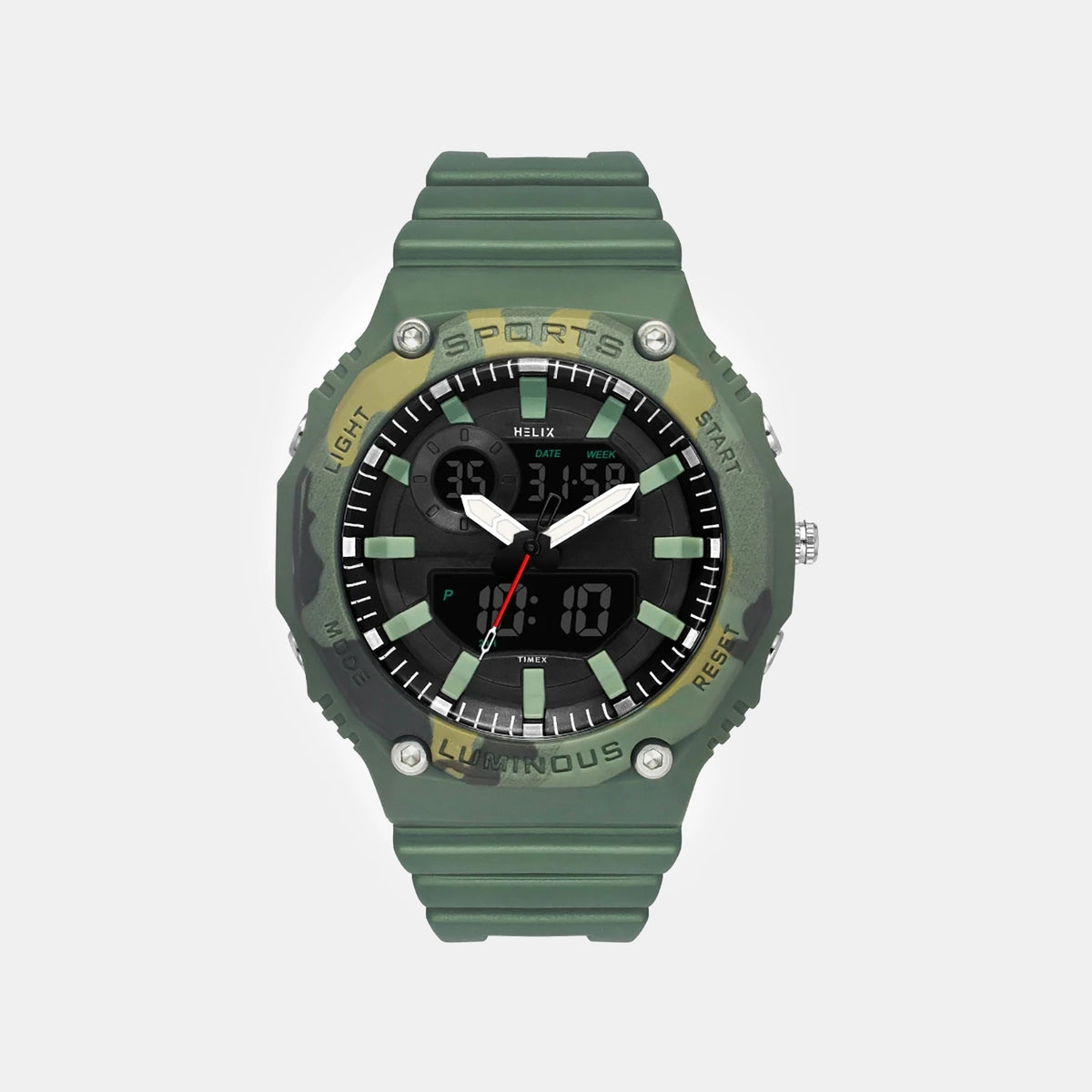 Men Quartz Black Dial Analog-Digital Resin Watch TWESK4701T