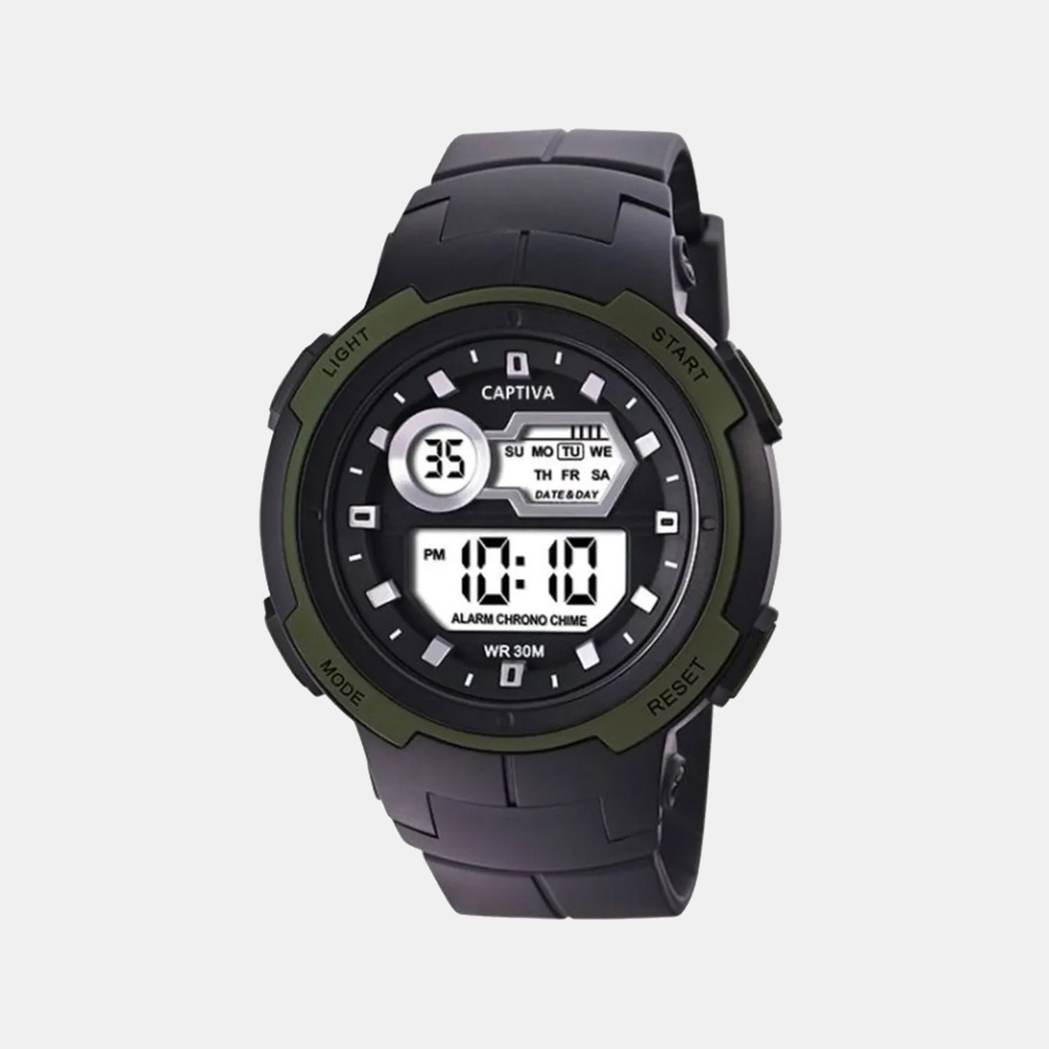 Men Quartz Black Dial Digital Silicone Watch TWESK6300T