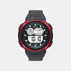 Men Quartz Black Dial Digital Silicone Watch TWESK6302T