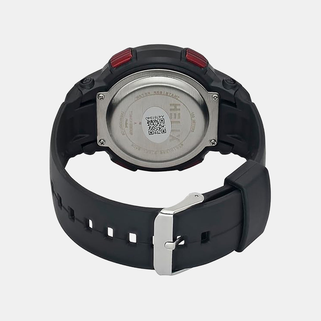 Men Quartz Black Dial Digital Silicone Watch TWESK6302T