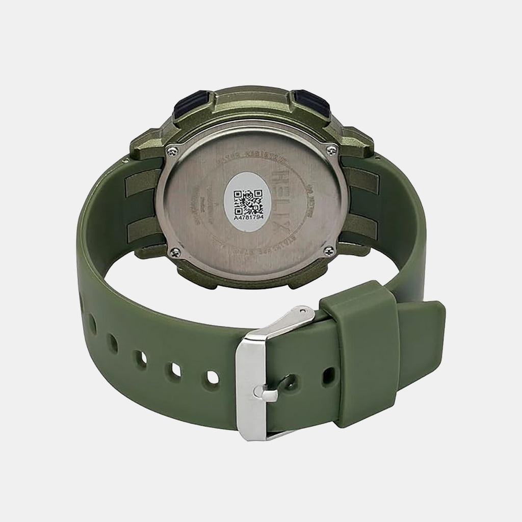 Men Quartz Black Dial Digital Silicone Watch TWESK6402T