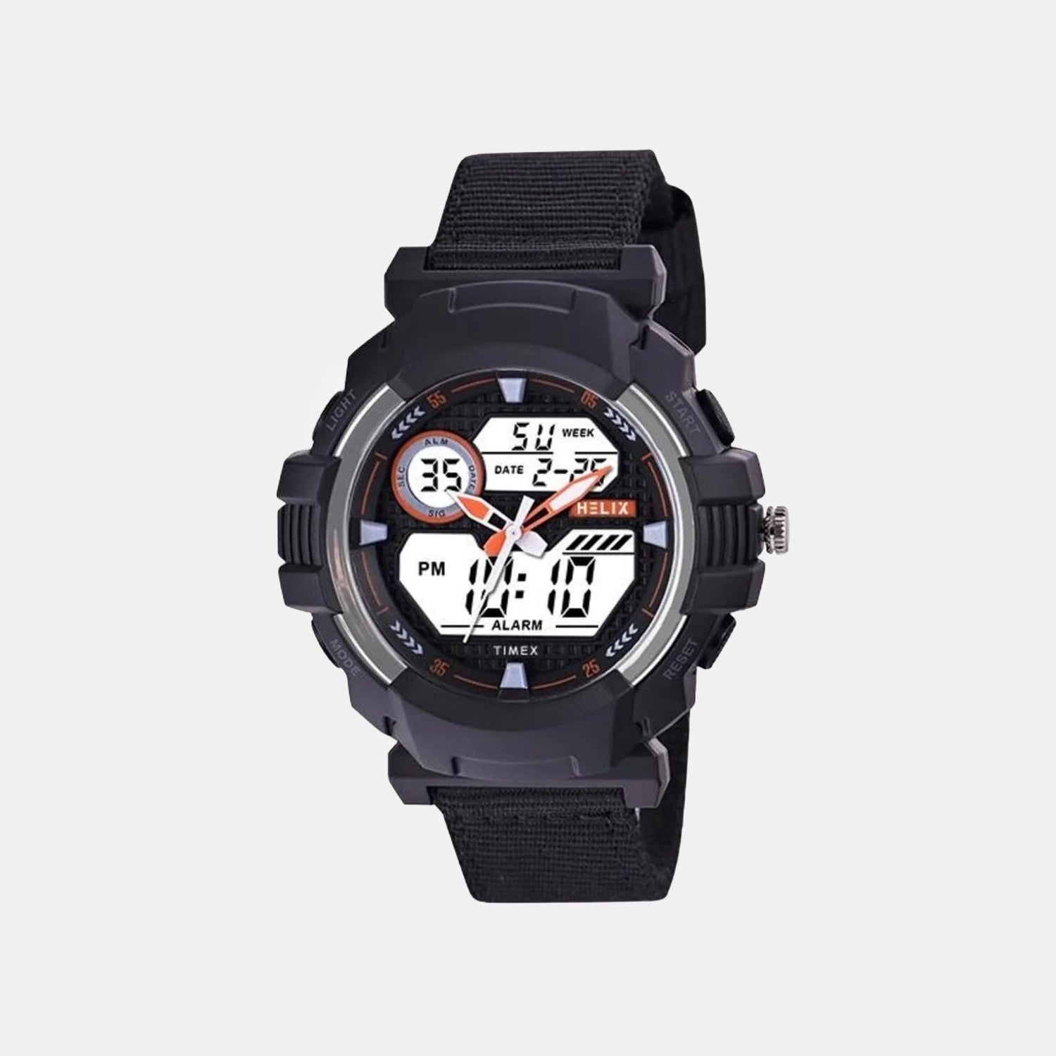 Men Quartz Black Dial Analog-Digital Nylon Watch TWESK6500T
