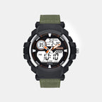 Men Quartz Black Dial Analog-Digital Nylon Watch TWESK6501T