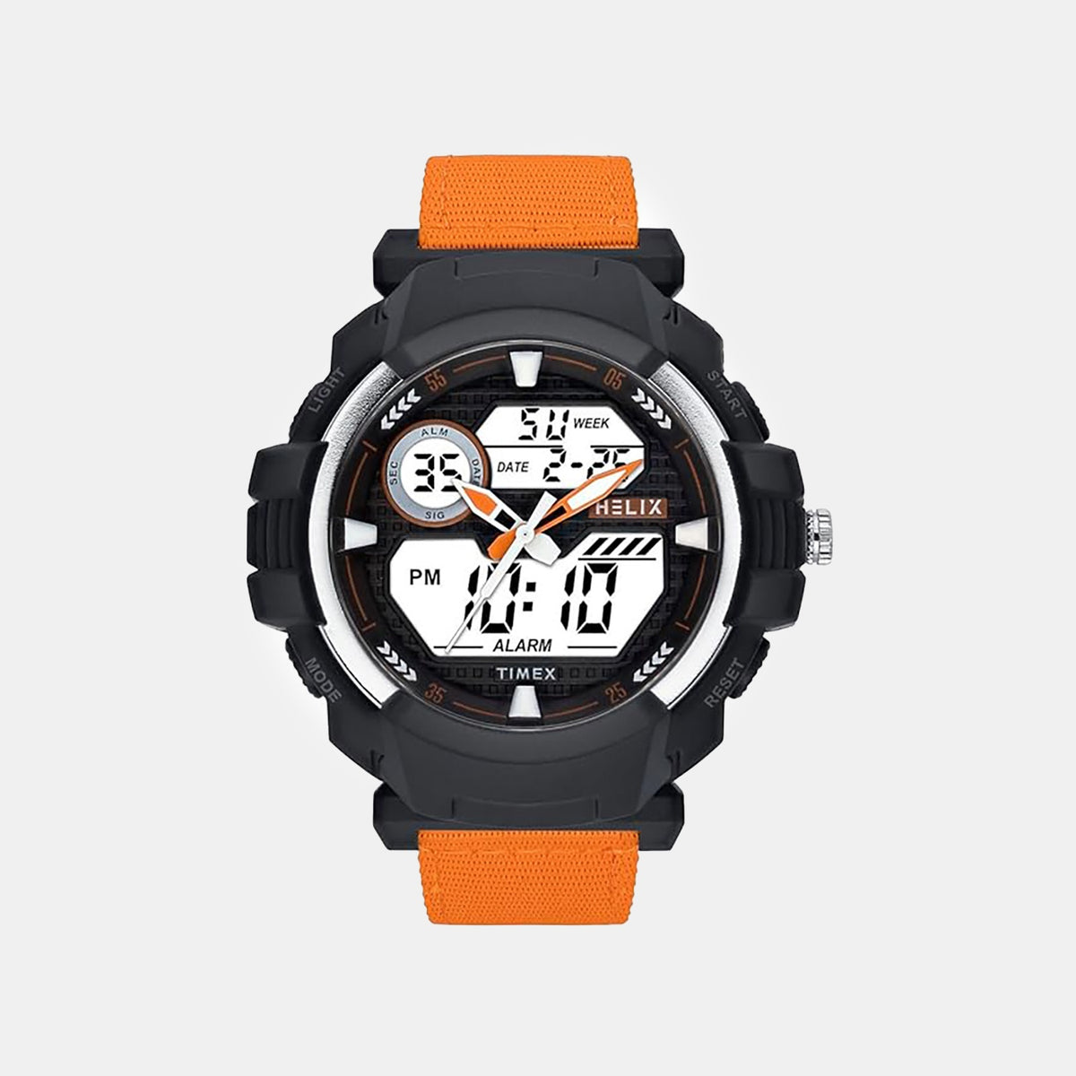 Men Quartz Black Dial Analog-Digital Nylon Watch TWESK6503T