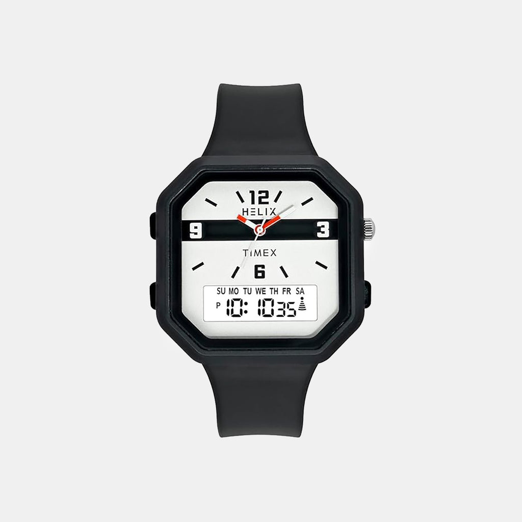 Men Quartz Grey Dial Analog-Digital Silicone Watch TWESK6600T
