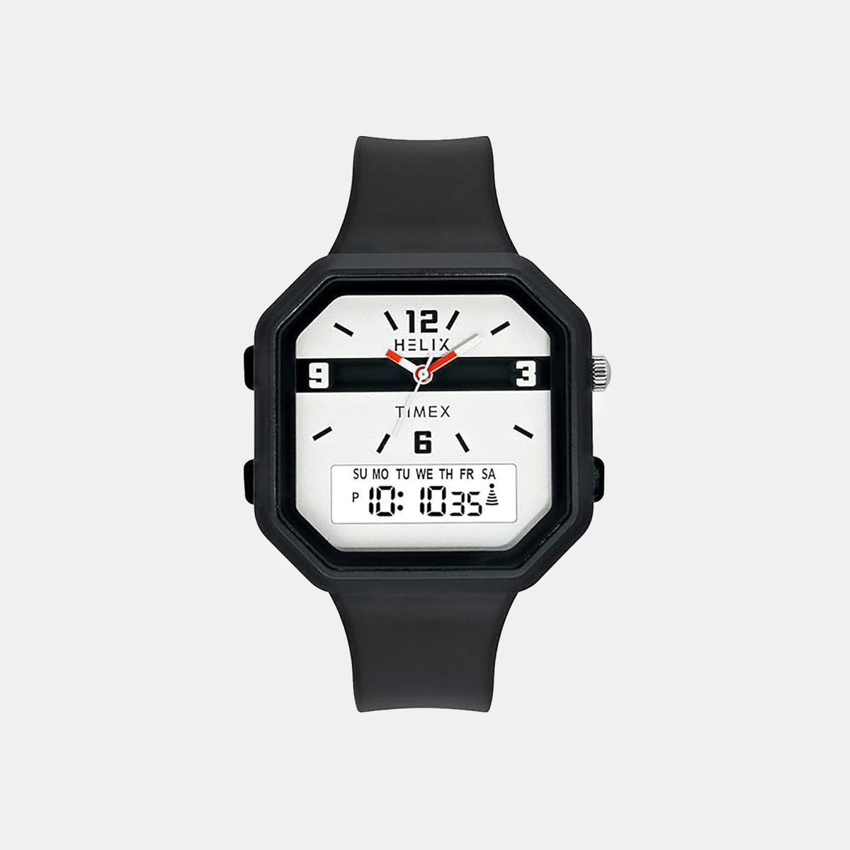 Men Quartz Grey Dial Analog-Digital Silicone Watch TWESK6600T