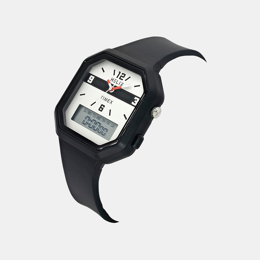 Men Quartz Grey Dial Analog-Digital Silicone Watch TWESK6600T