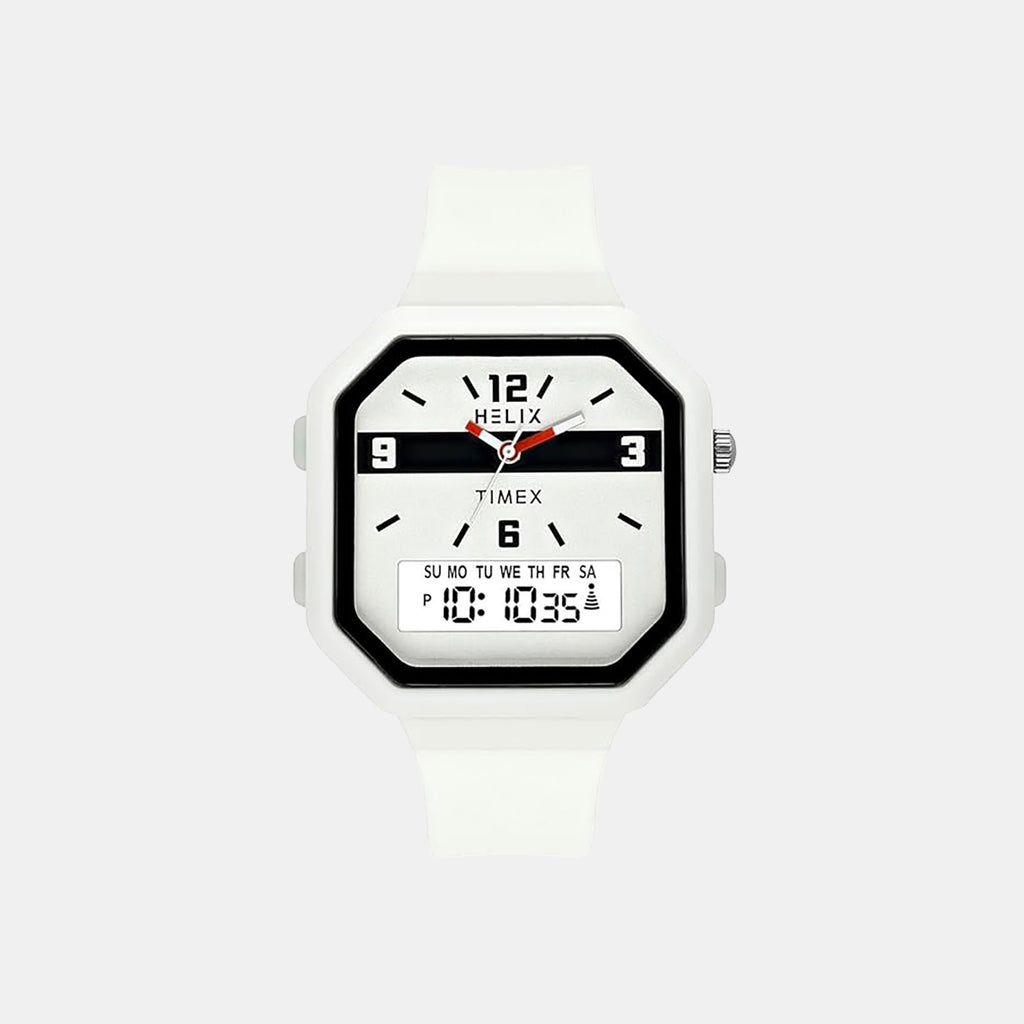 Men Quartz Grey Dial Analog-Digital Silicone Watch TWESK6601T