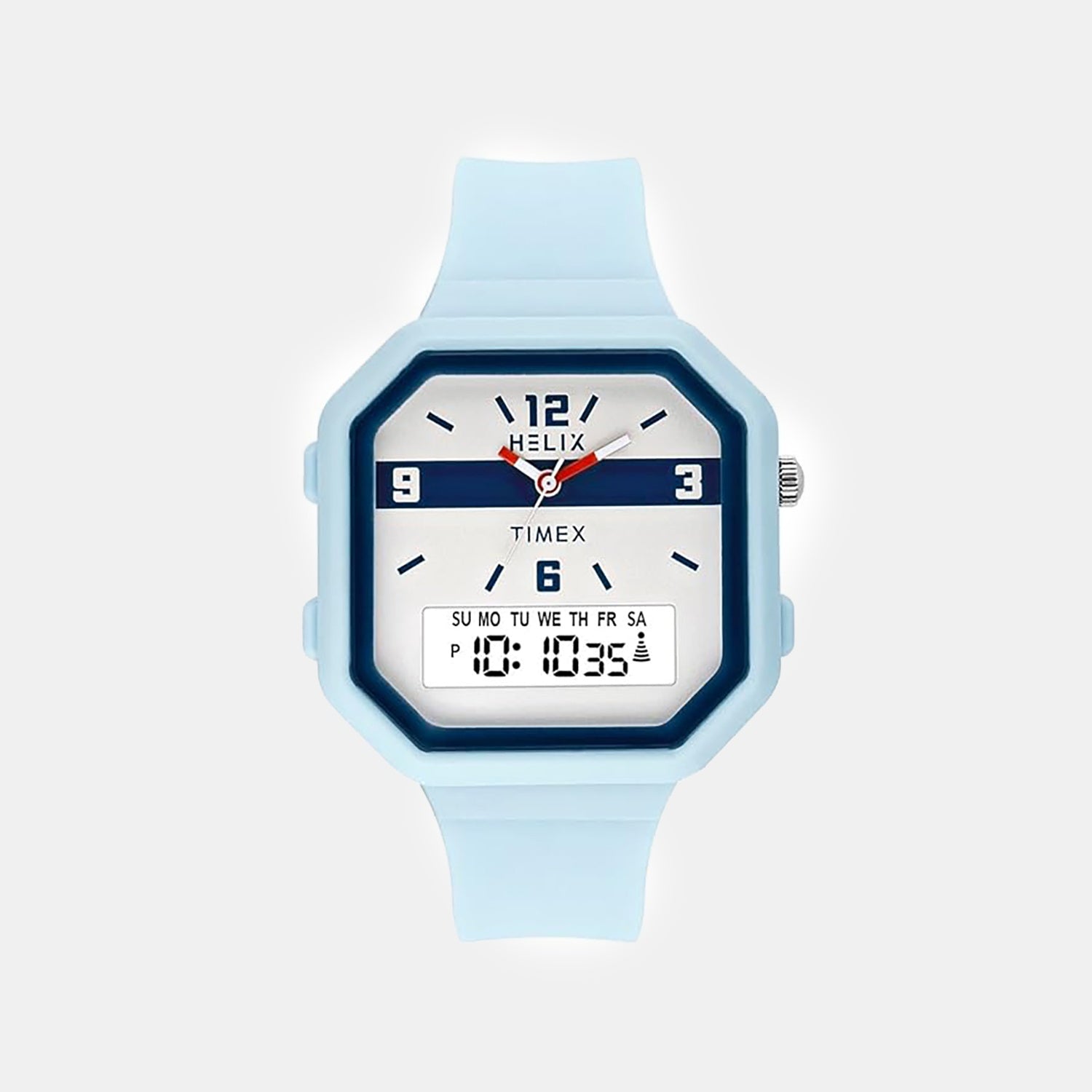 Men Quartz Grey Dial Analog-Digital Silicone Watch TWESK6603T