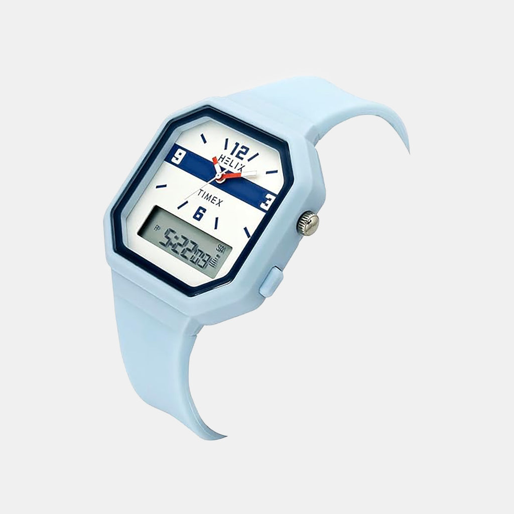 Men Quartz Grey Dial Analog-Digital Silicone Watch TWESK6603T