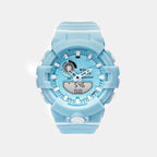 Men Quartz Blue Dial Analog-Digital Silicone Watch TWESK7400T