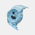 Men Quartz Blue Dial Analog-Digital Silicone Watch TWESK7400T