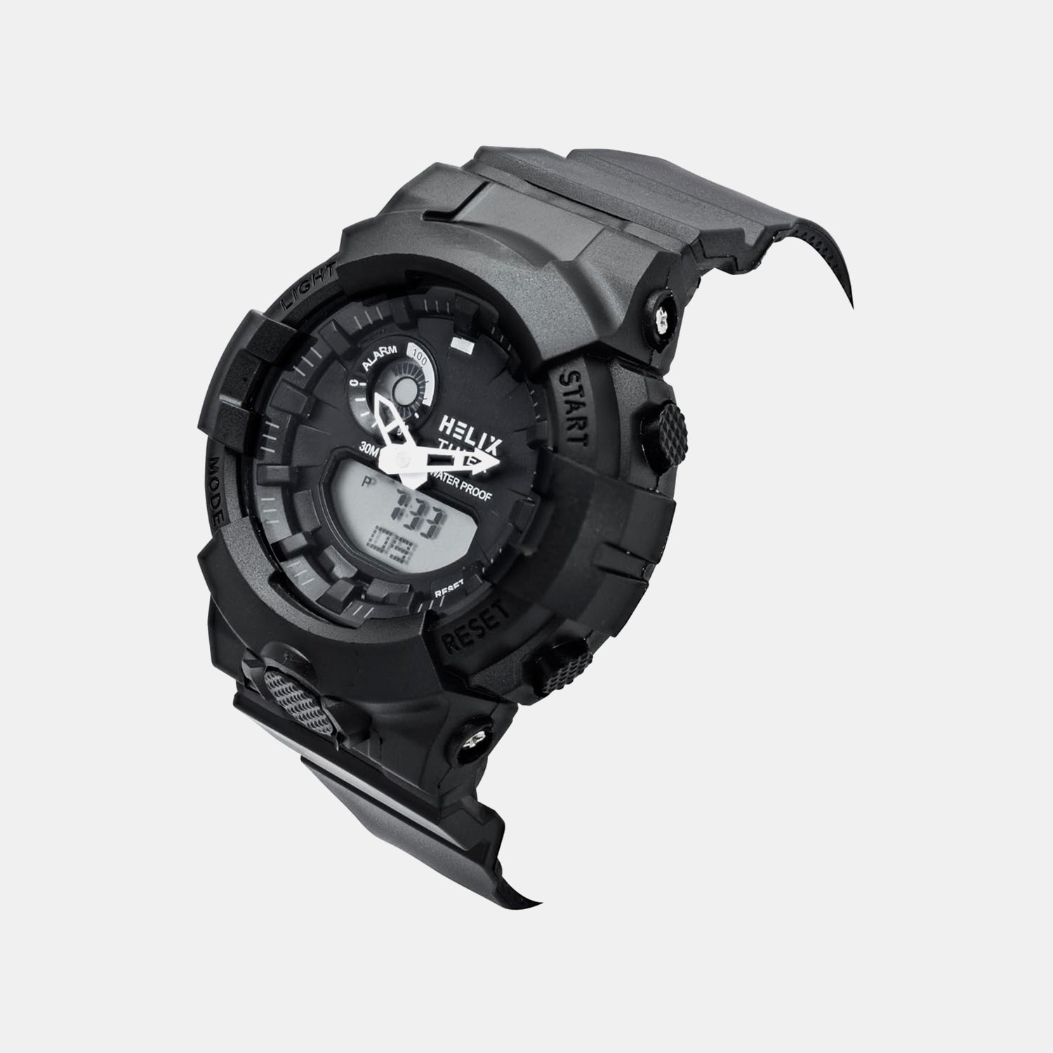 Men Quartz Black Dial Analog-Digital Silicone Watch TWESK7401T