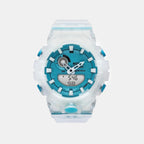 Men Quartz Blue Dial Analog-Digital Silicone Watch TWESK7402T