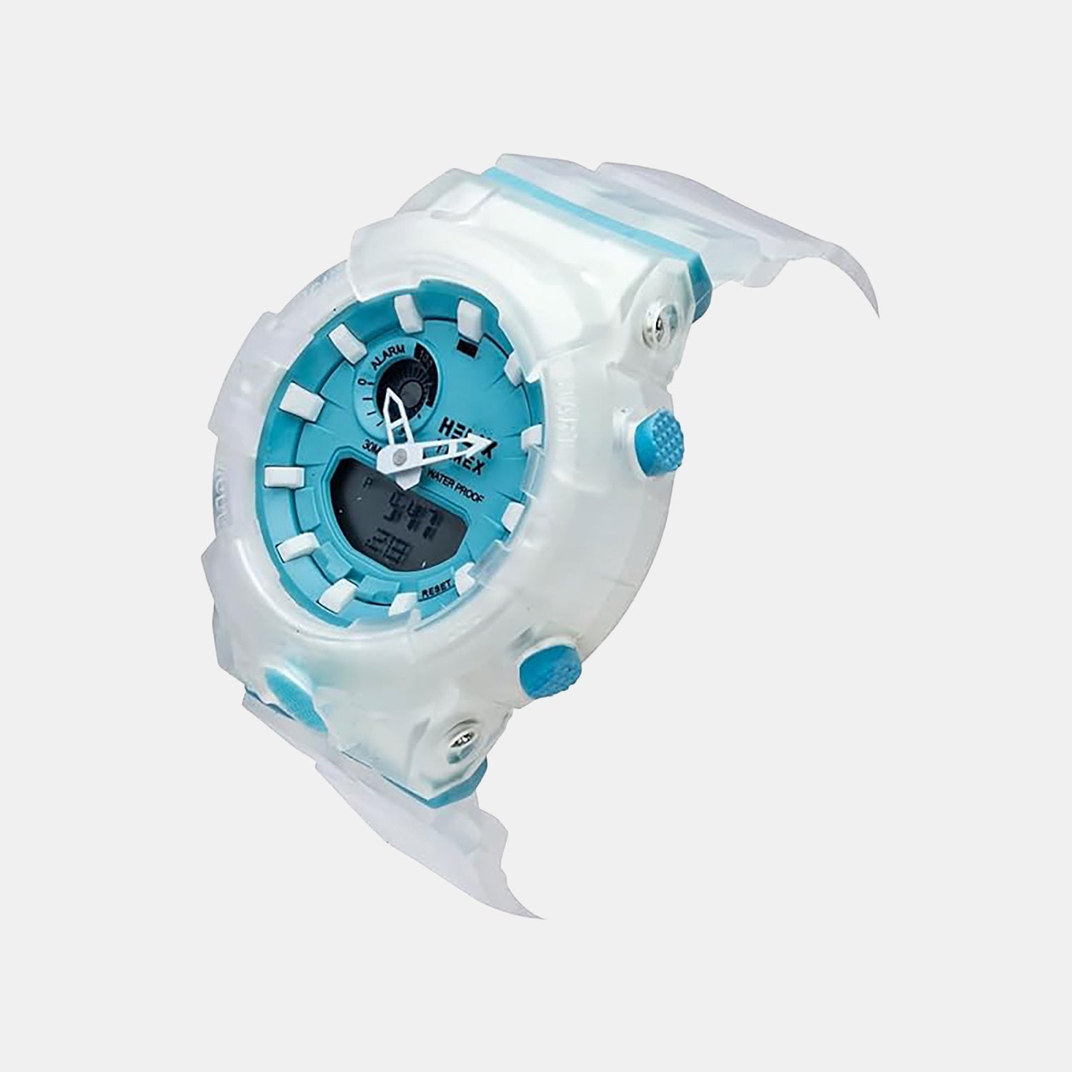 Men Quartz Blue Dial Analog-Digital Silicone Watch TWESK7402T