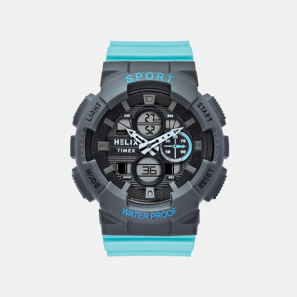 Men Quartz Black Dial Analog-Digital Silicone Watch TWESK7500T