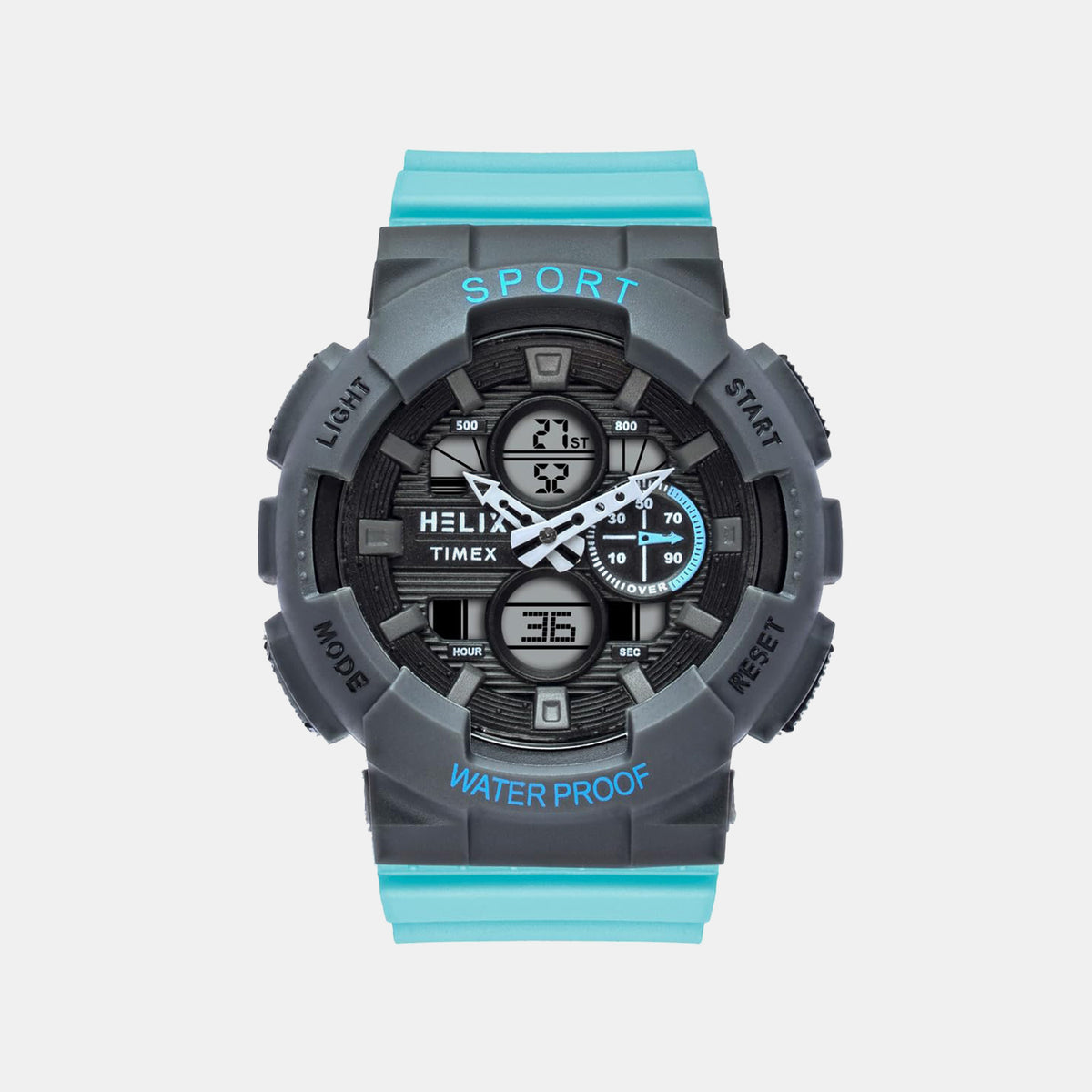Men Quartz Black Dial Analog-Digital Silicone Watch TWESK7500T