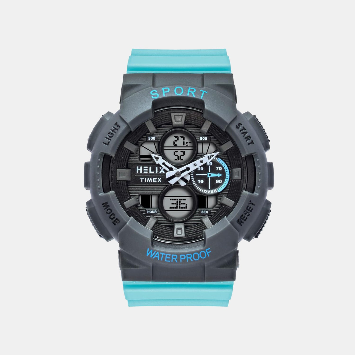 Men Quartz Black Dial Analog-Digital Silicone Watch TWESK7500T