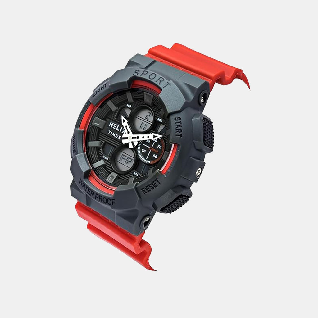 Men Quartz Black Dial Analog-Digital Silicone Watch TWESK7501T