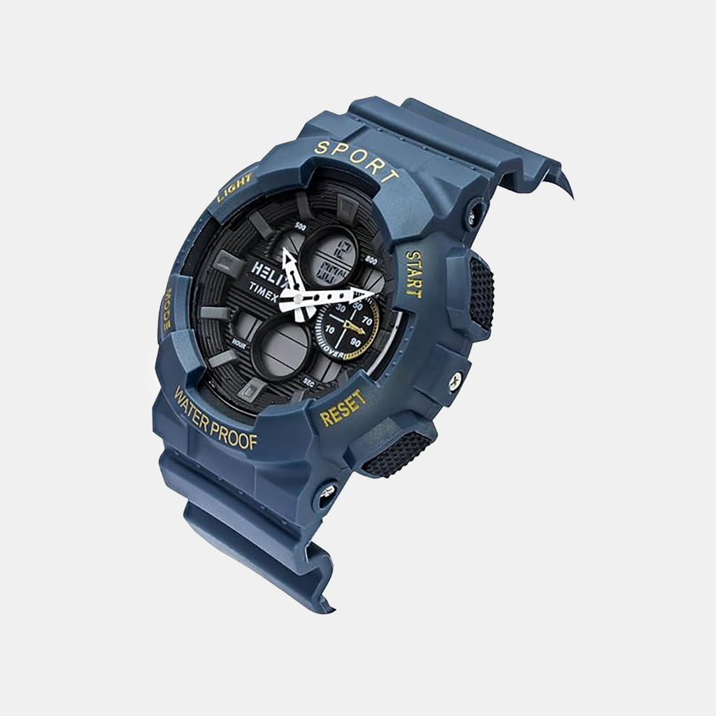 Men Quartz Black Dial Analog-Digital Silicone Watch TWESK7503T