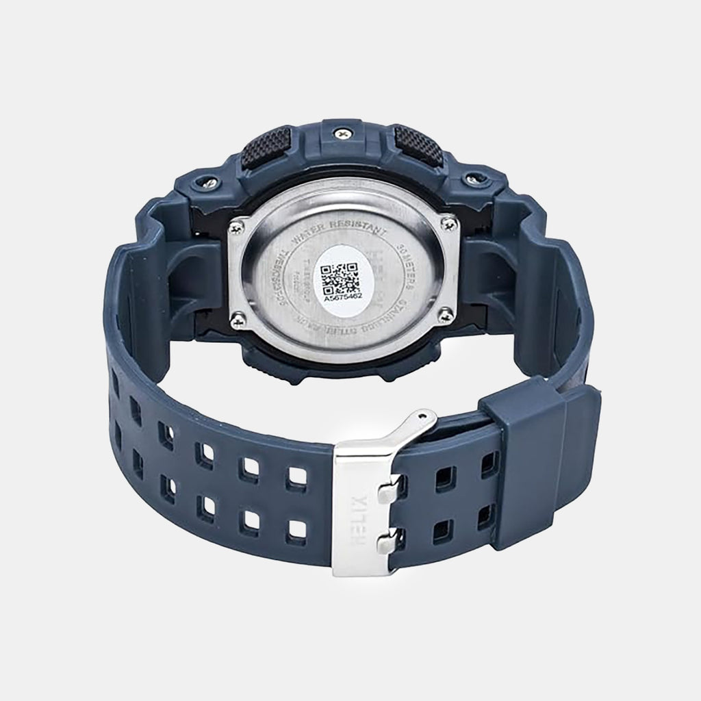 Men Quartz Black Dial Analog-Digital Silicone Watch TWESK7503T