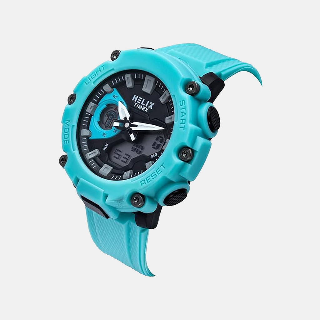 Men Quartz Black Dial Analog-Digital Silicone Watch TWESK7600T