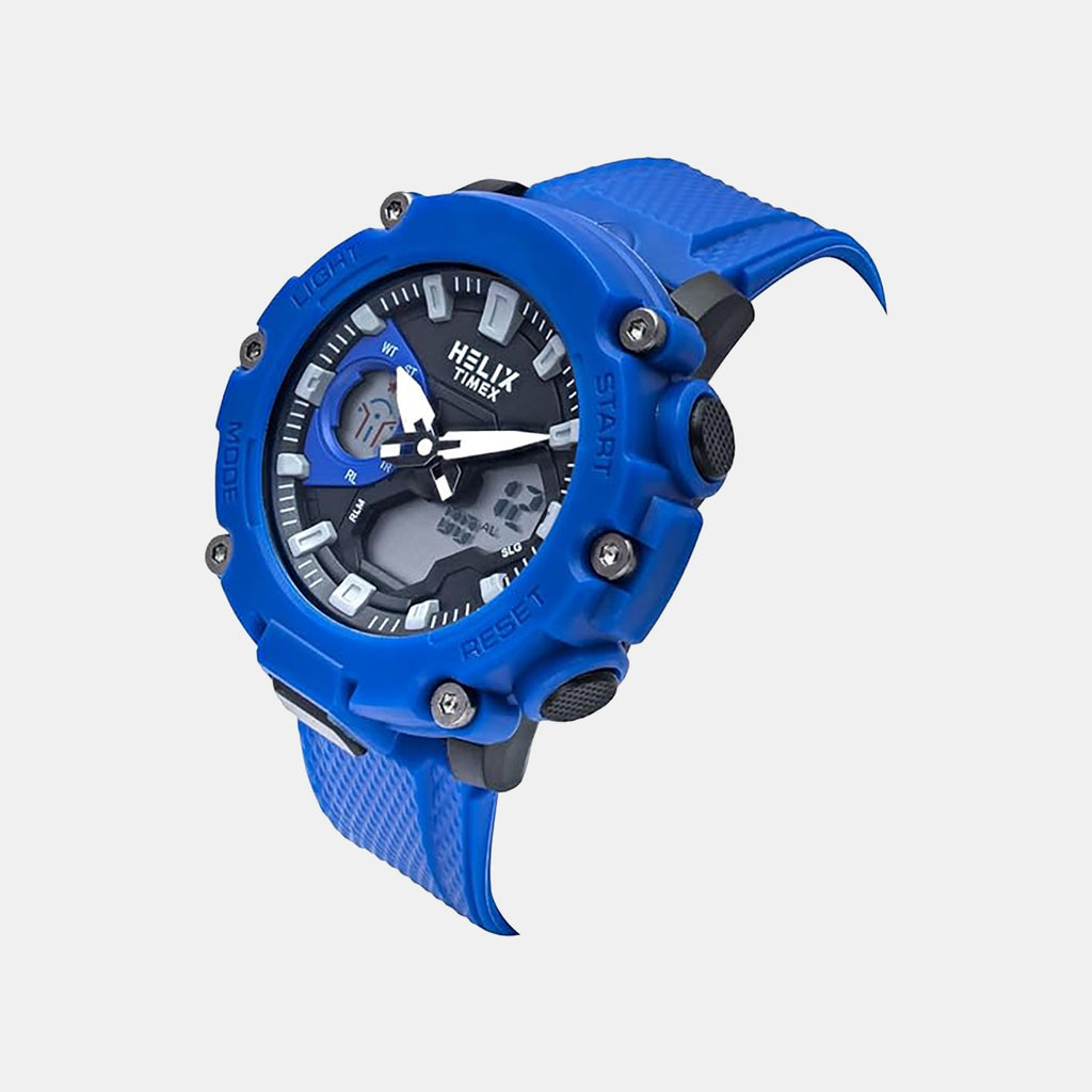 Men Quartz Black Dial Analog-Digital Silicone Watch TWESK7601T