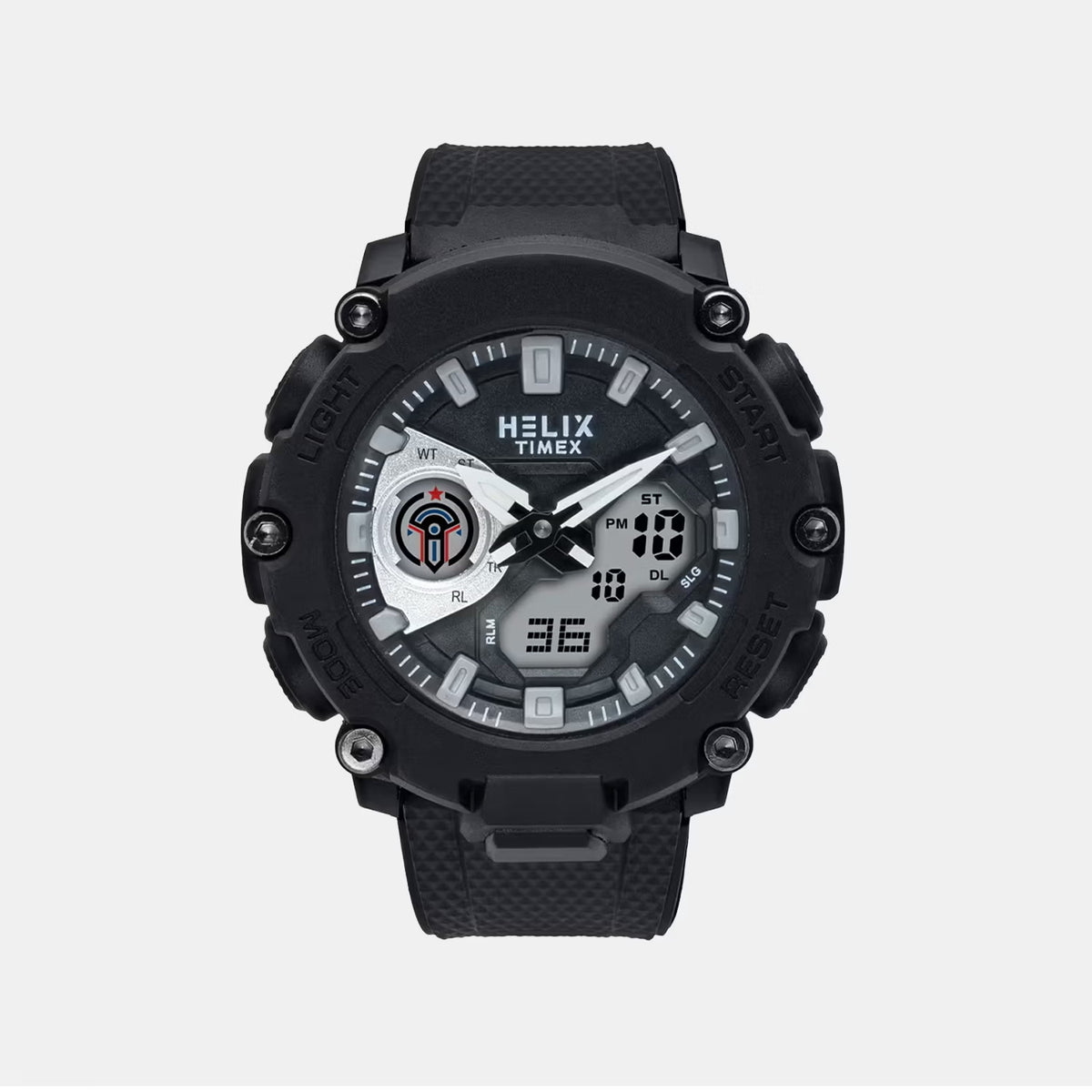 Men Quartz Black Dial Analog-Digital Silicone Watch TWESK7603T