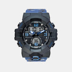 Men Quartz Black Dial Analog-Digital Silicone Watch TWESK7700T