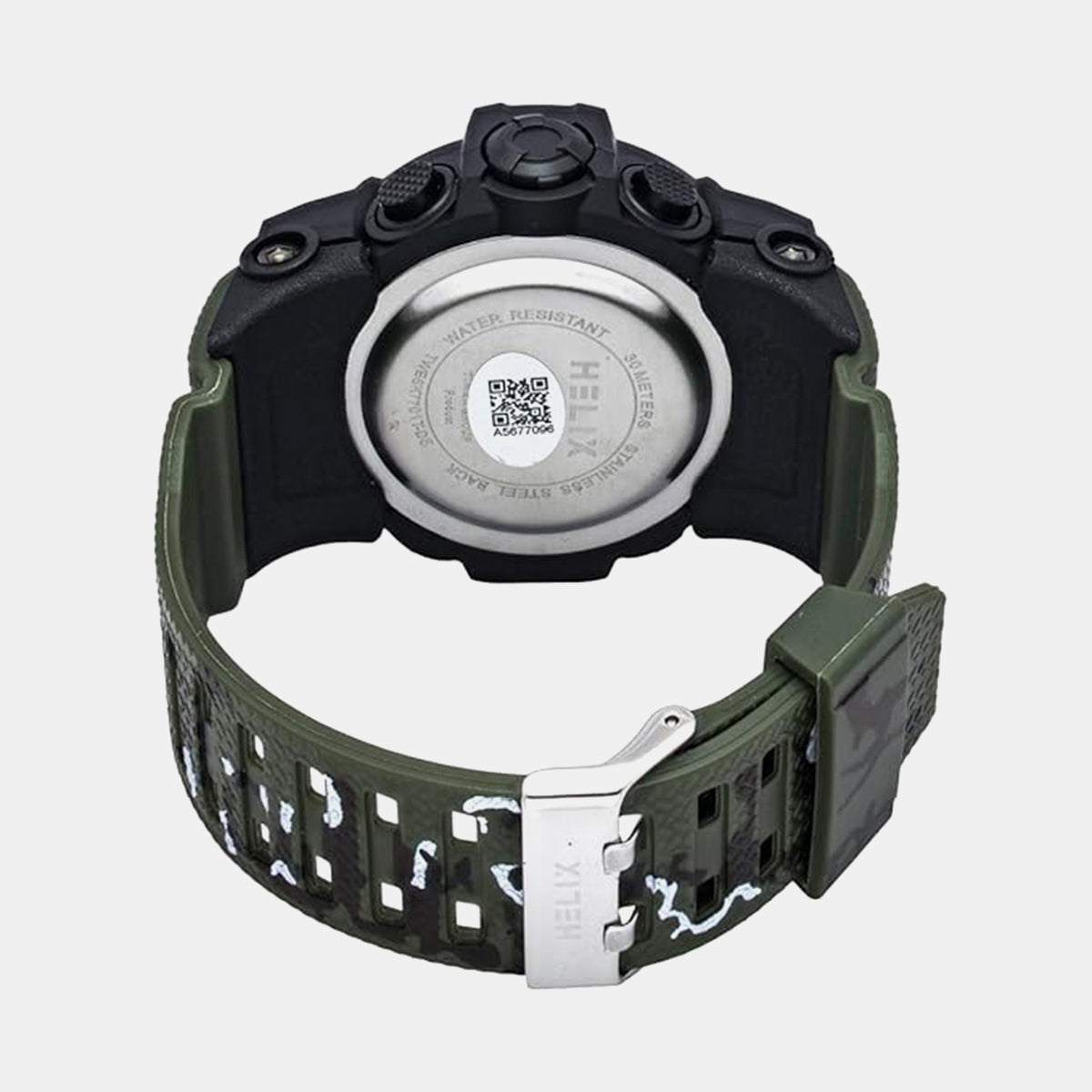 Men Quartz Black Dial Analog-Digital Silicone Watch TWESK7701T