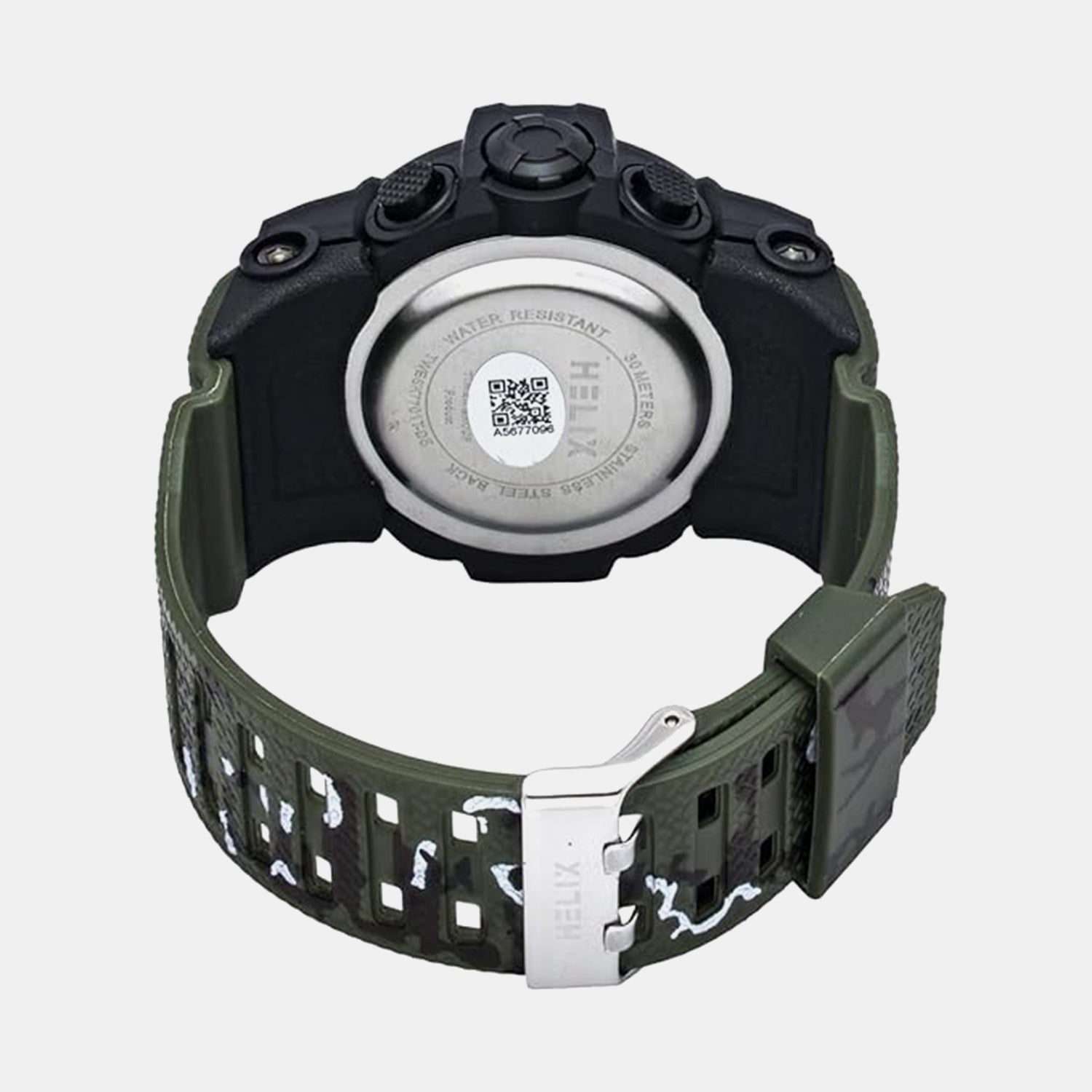 Men Quartz Black Dial Analog-Digital Silicone Watch TWESK7701T