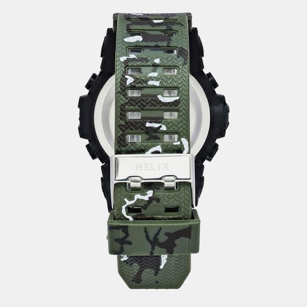 Men Quartz Black Dial Analog-Digital Silicone Watch TWESK7701T