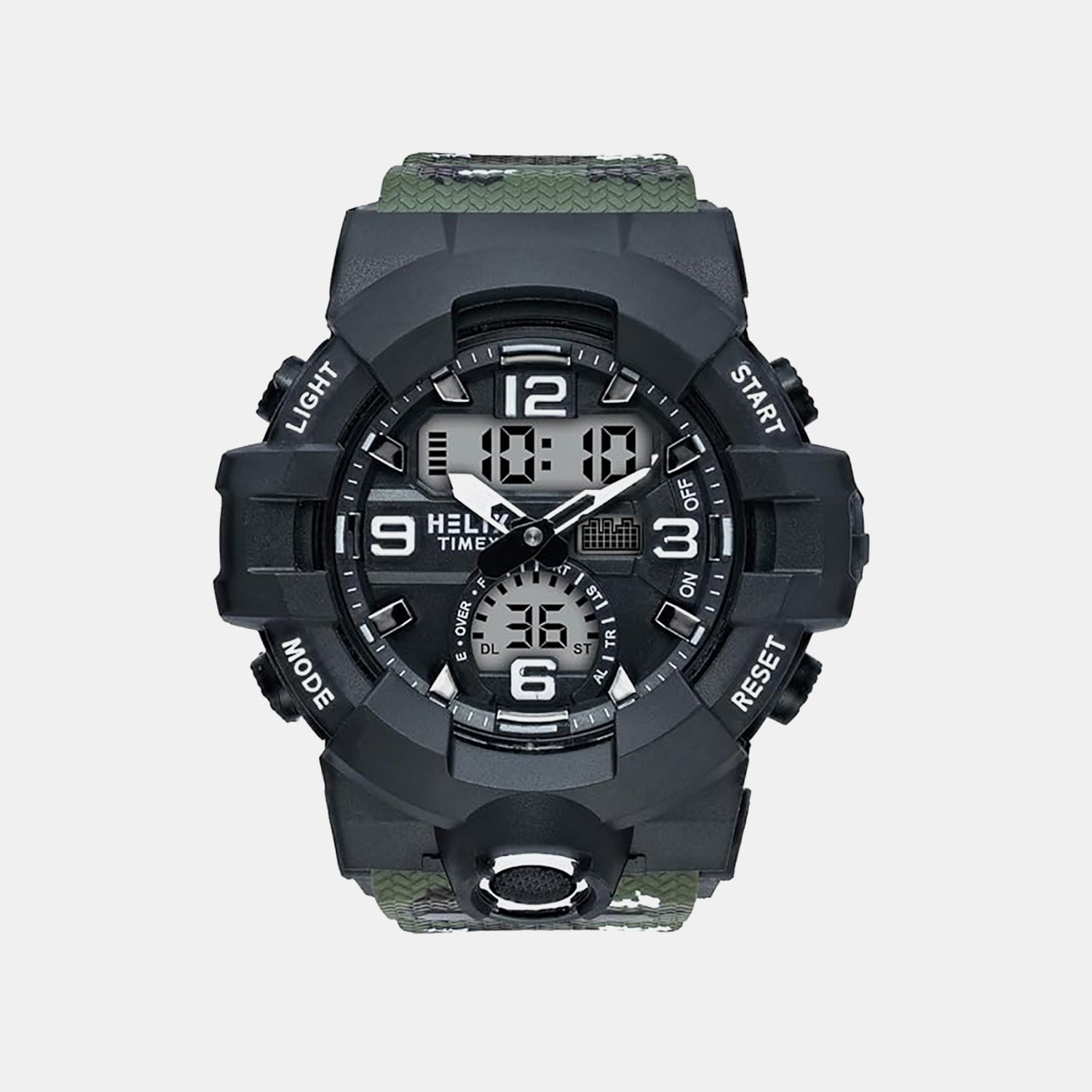 Men Quartz Black Dial Analog-Digital Silicone Watch TWESK7701T