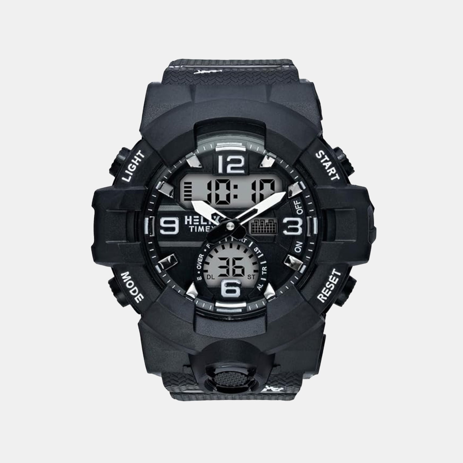 Men Quartz Black Dial Analog-Digital Silicone Watch TWESK7702T