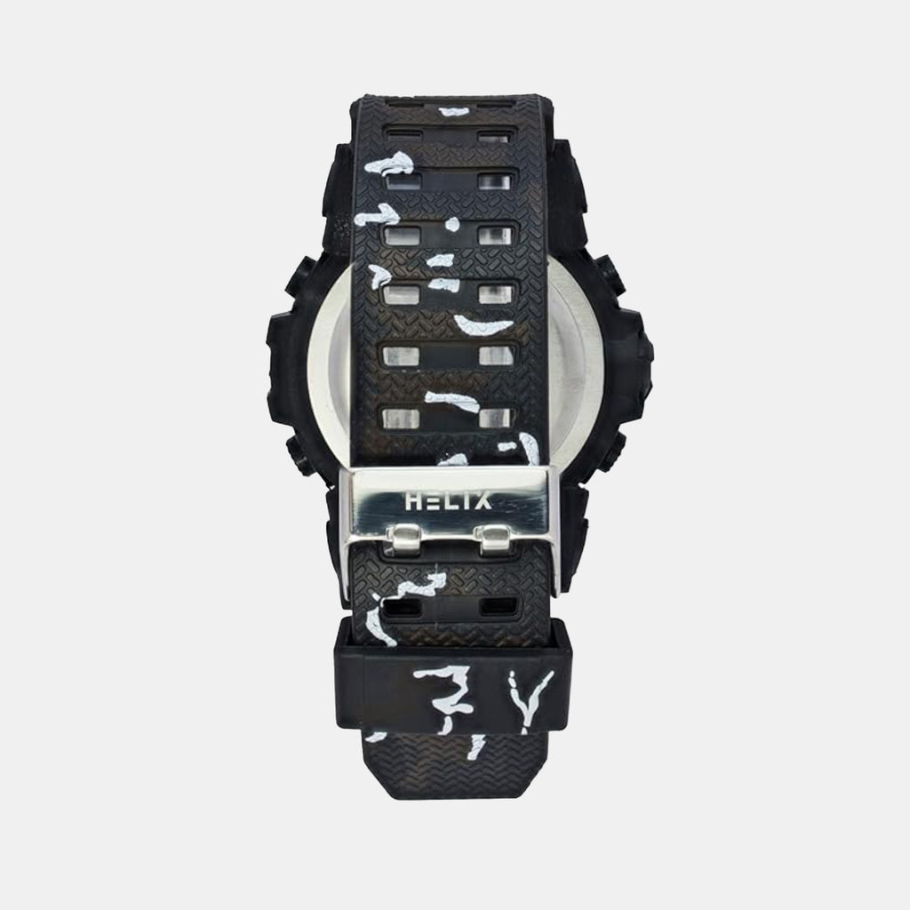 Men Quartz Black Dial Analog-Digital Silicone Watch TWESK7702T