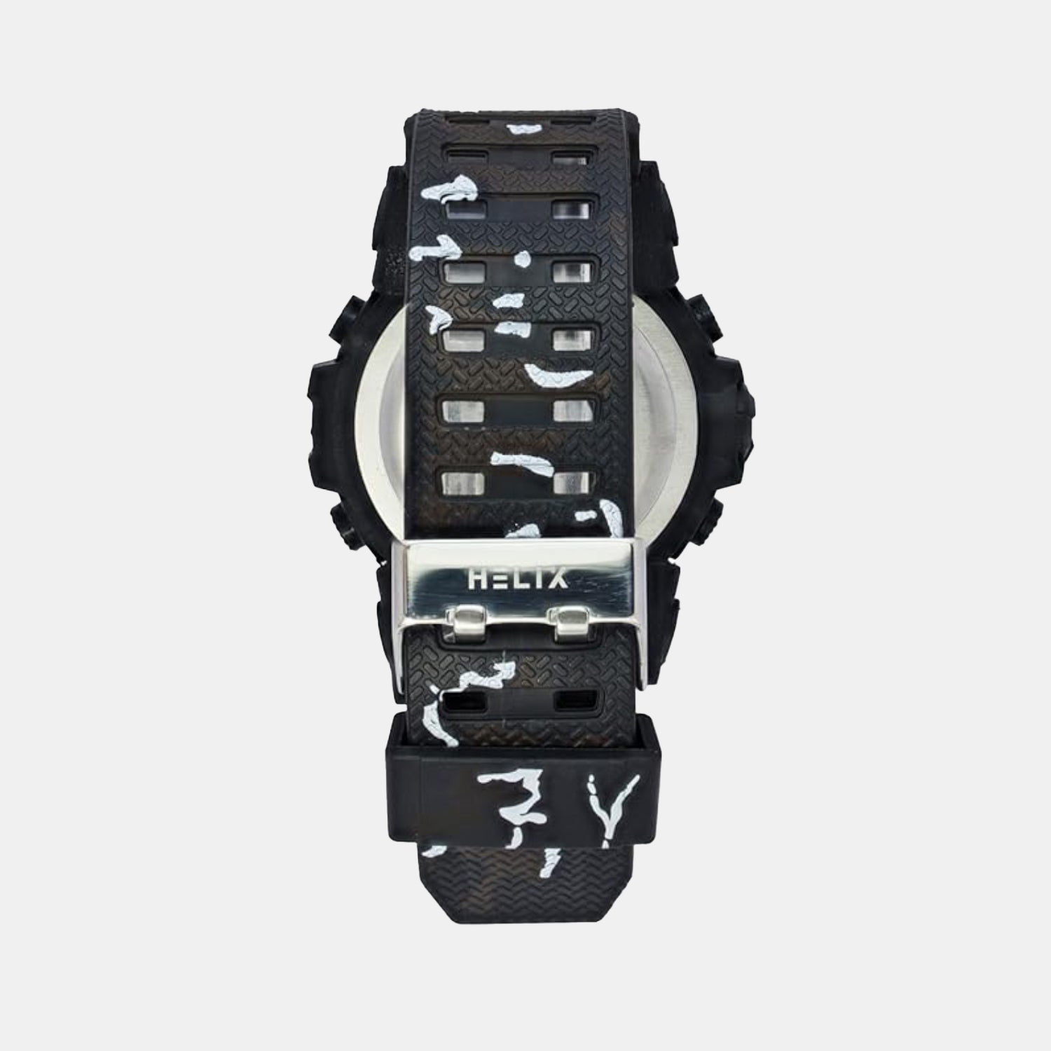 Men Quartz Black Dial Analog-Digital Silicone Watch TWESK7702T