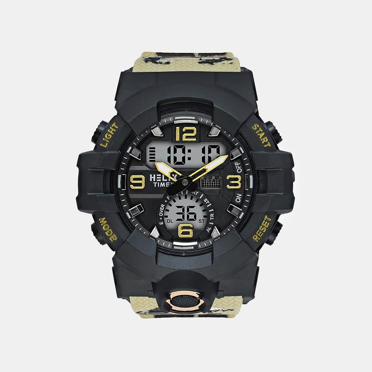 Men Quartz Black Dial Analog-Digital Silicone Watch TWESK7703T