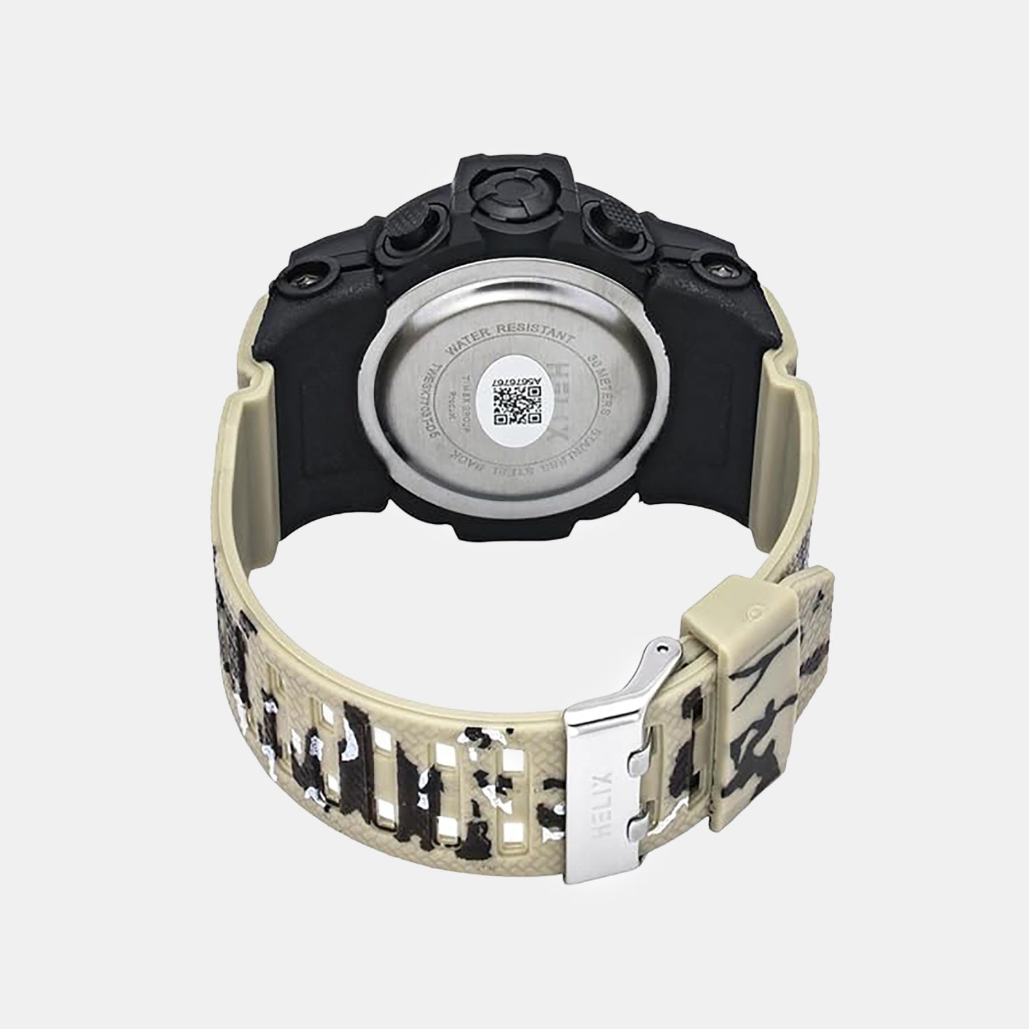 Men Quartz Black Dial Analog-Digital Silicone Watch TWESK7703T