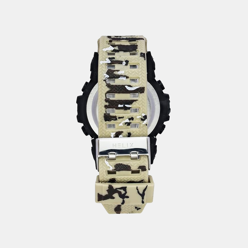 Men Quartz Black Dial Analog-Digital Silicone Watch TWESK7703T