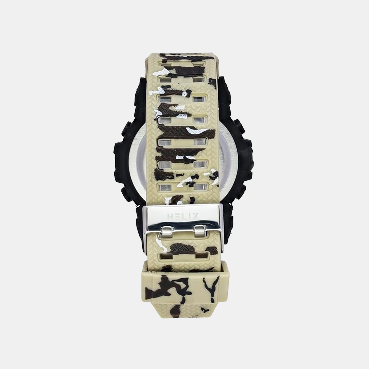 Men Quartz Black Dial Analog-Digital Silicone Watch TWESK7703T
