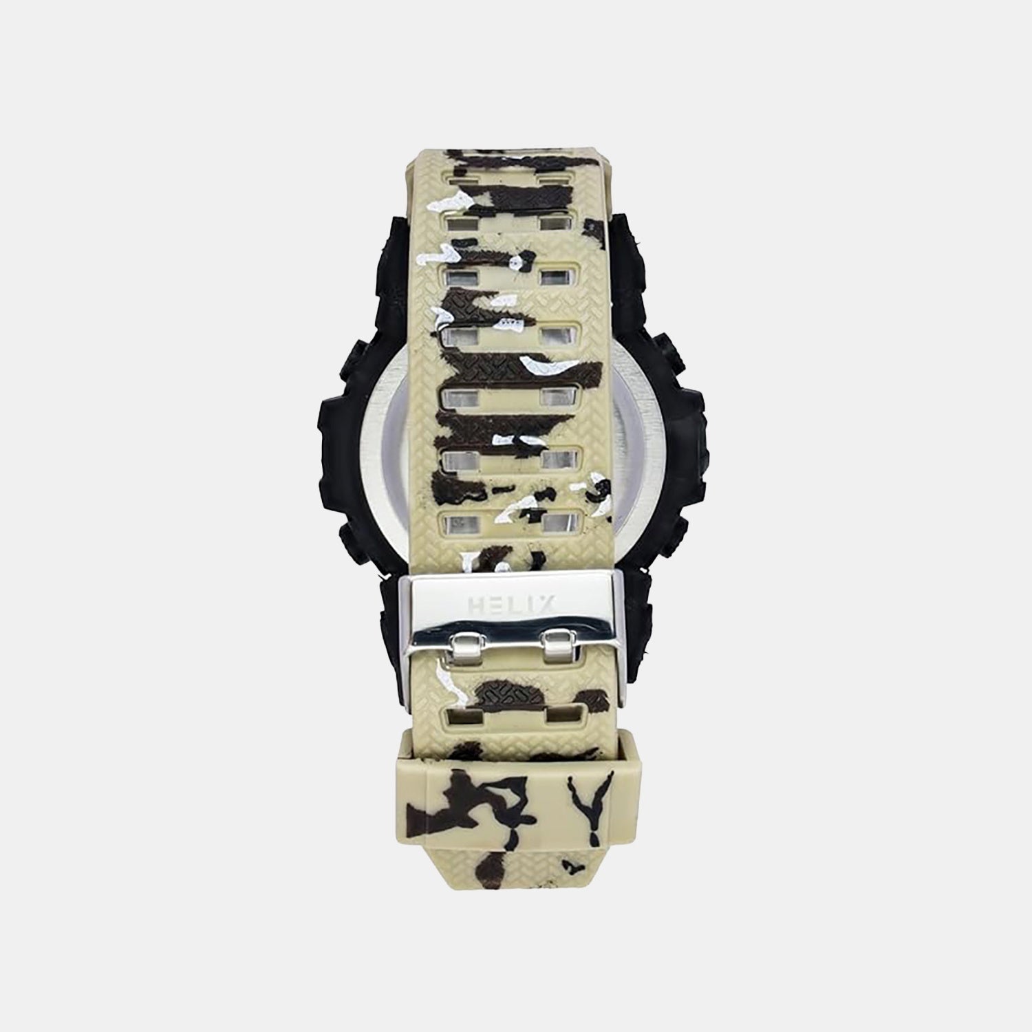 Men Quartz Black Dial Analog-Digital Silicone Watch TWESK7703T