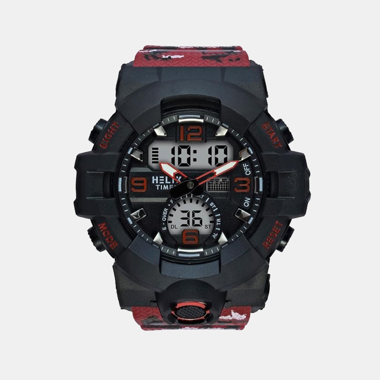 Men Quartz Black Dial Analog-Digital Silicone Watch TWESK7704T