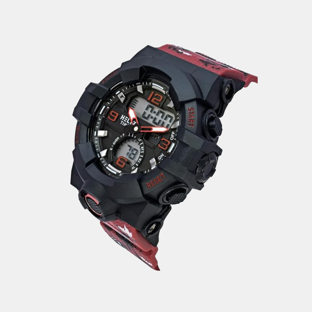 Men Quartz Black Dial Analog-Digital Silicone Watch TWESK7704T