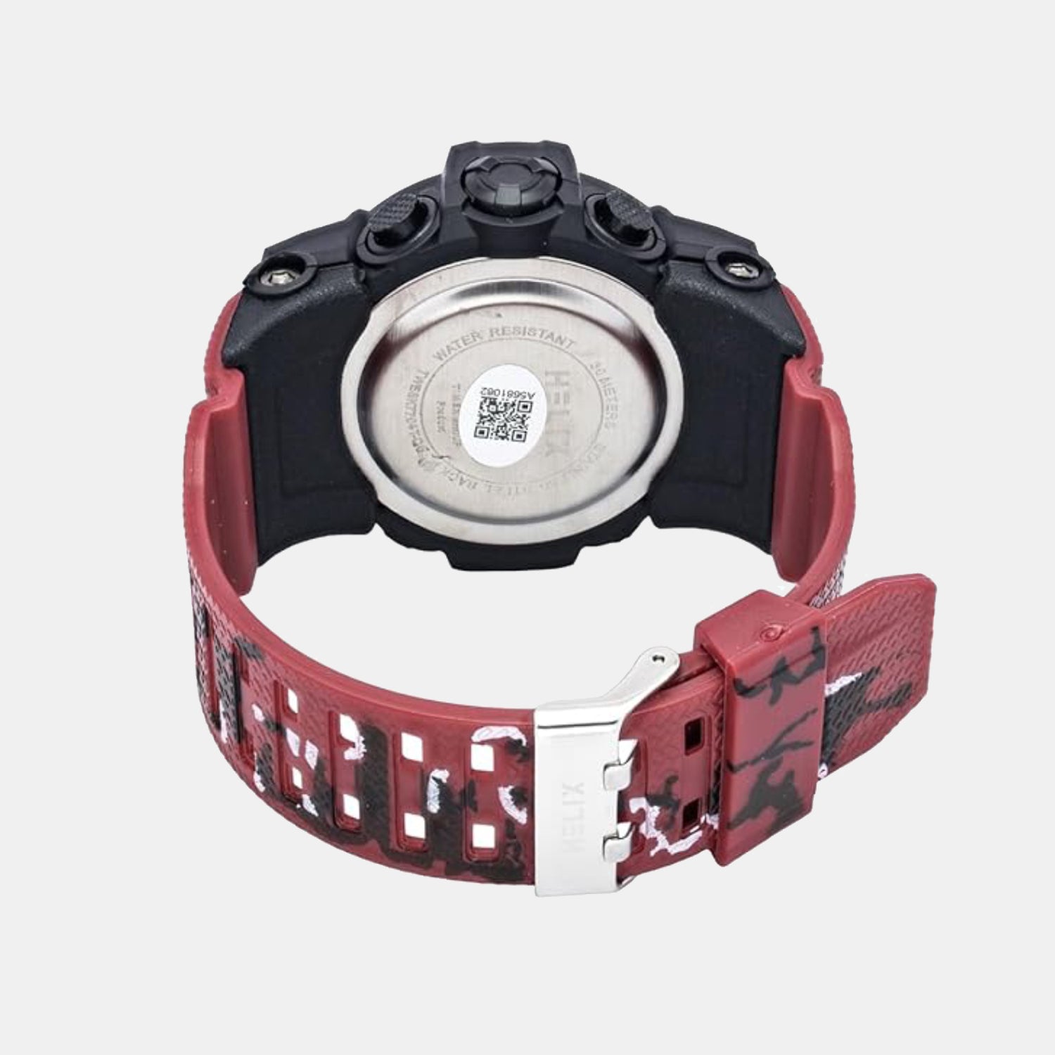 Men Quartz Black Dial Analog-Digital Silicone Watch TWESK7704T