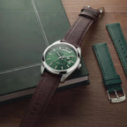Men Quartz Green Dial Analog Leather Watch TWG068800UJ